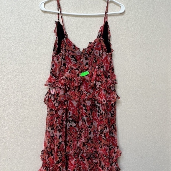 Stevie May large L chiffon dress ruffles midi length No such thing dress - Picture 6 of 8